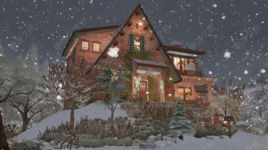 图片[1]-红色圣诞夜-Christmas Cottage - 房屋地段 - 模拟人生4 The Sims 4 - 朝游夕拾