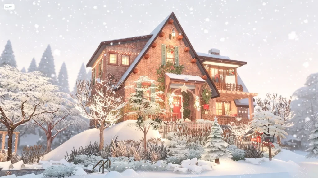 图片[3]-红色圣诞夜-Christmas Cottage - 房屋地段 - 模拟人生4 The Sims 4 - 朝游夕拾