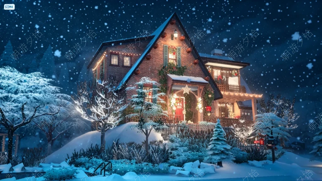 图片[2]-红色圣诞夜-Christmas Cottage - 房屋地段 - 模拟人生4 The Sims 4 - 朝游夕拾